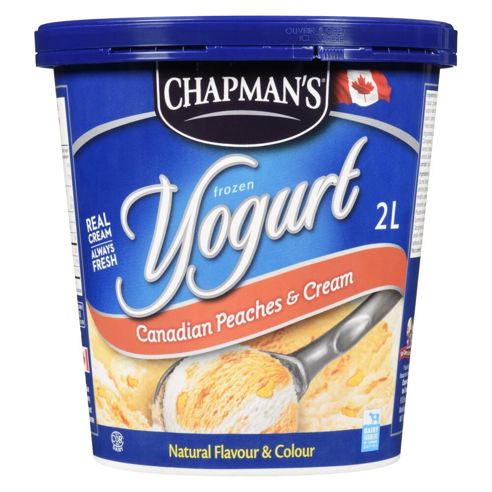 Chapman's Canadian Peaches & Cream Frozen Yogurt 2L