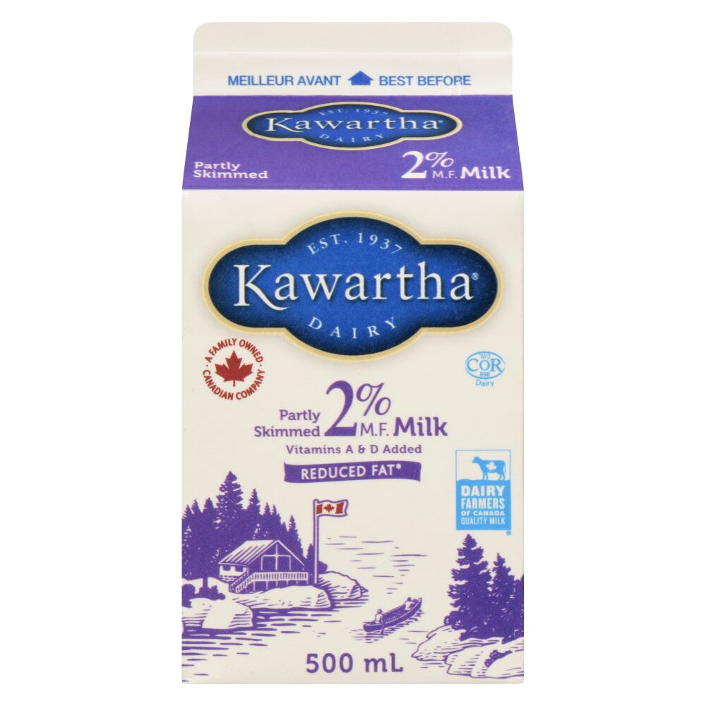 Kawartha Dairy Partly Skimmed Milk 2% M.F. 500ml