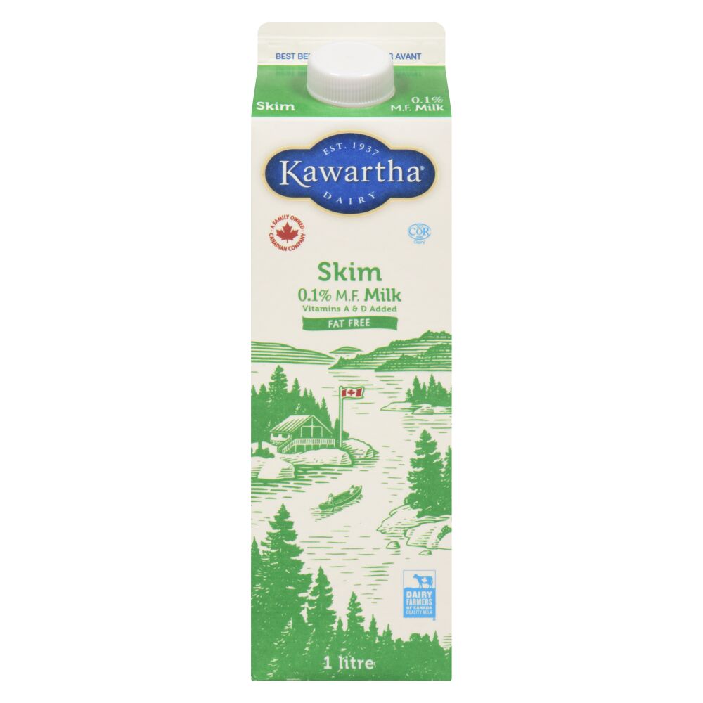 Kawartha Dairy Skim Milk 0.1% M.F. 1L