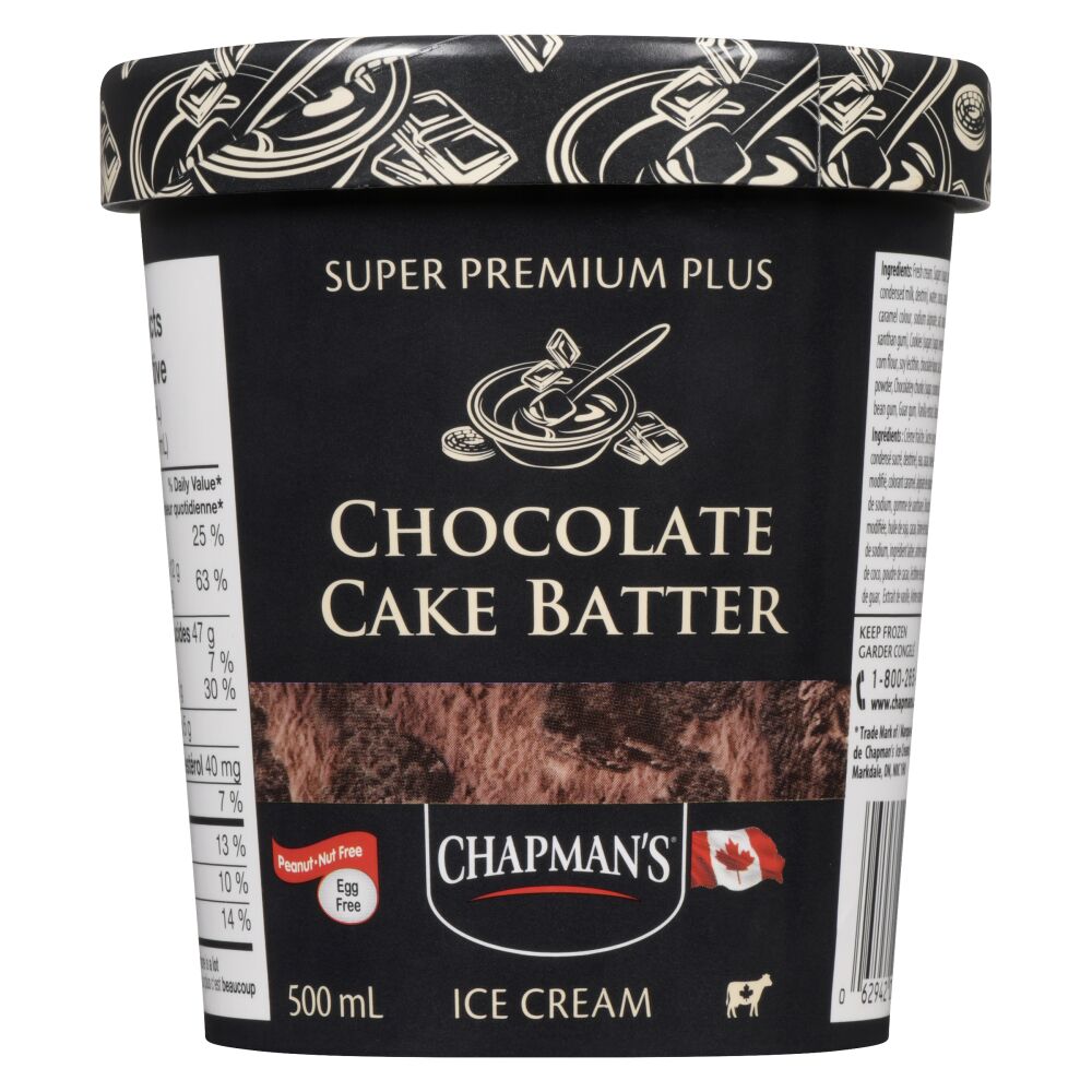 Chapman's Chocolate Cake Batter Super Premium Plus Ice Cream 500ml