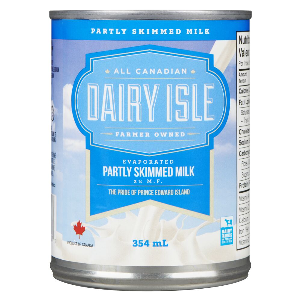 Dairy Isle Partly Skimmed Evaporated Milk 2% M.F. 354ml