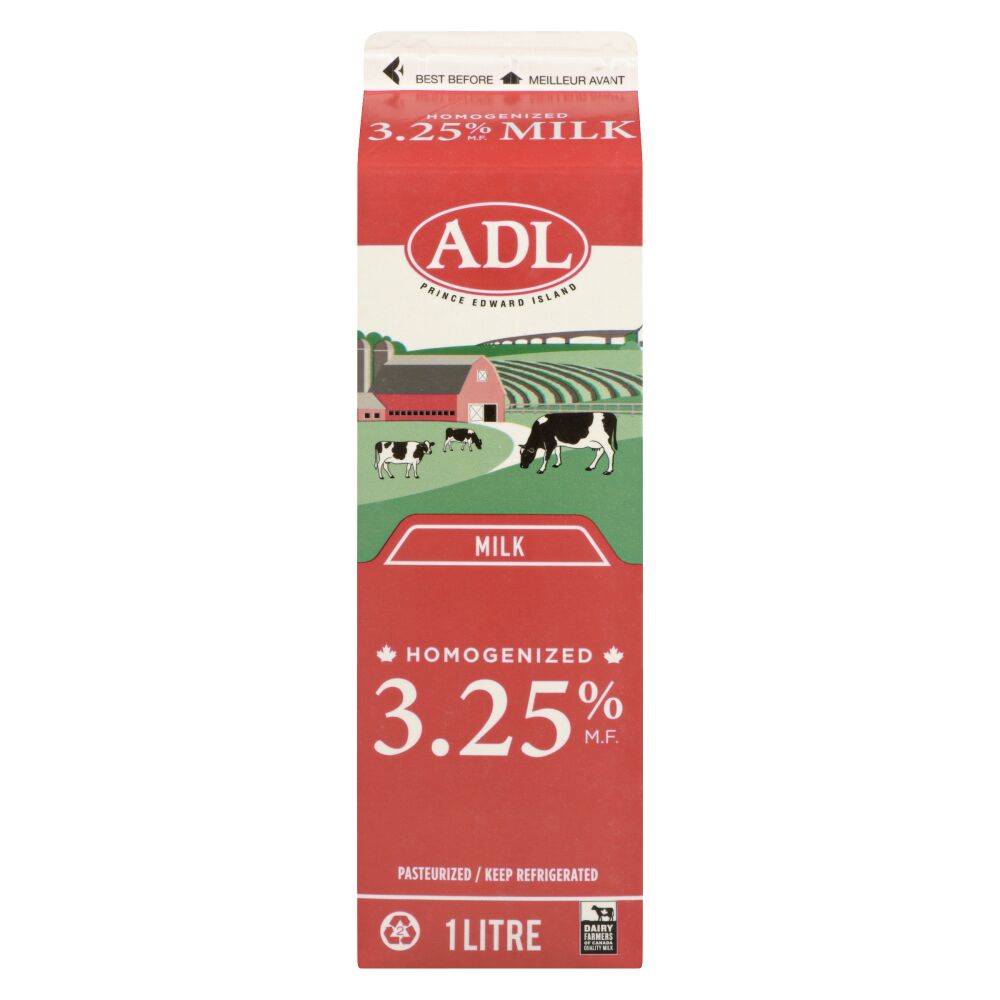 ADL Homogenized Milk 3.25% M.F. 1L