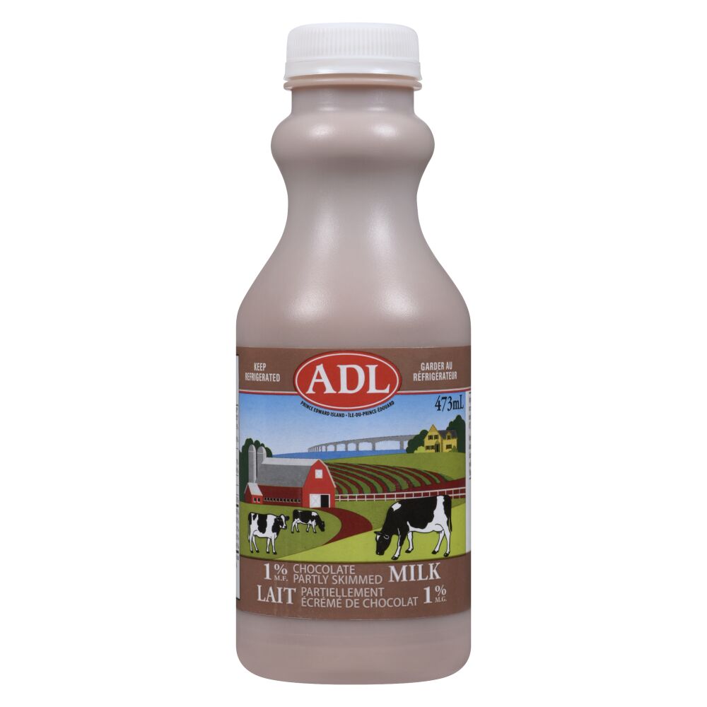 ADL Partly Skimmed Chocolate Milk 1% M.F. 473ml