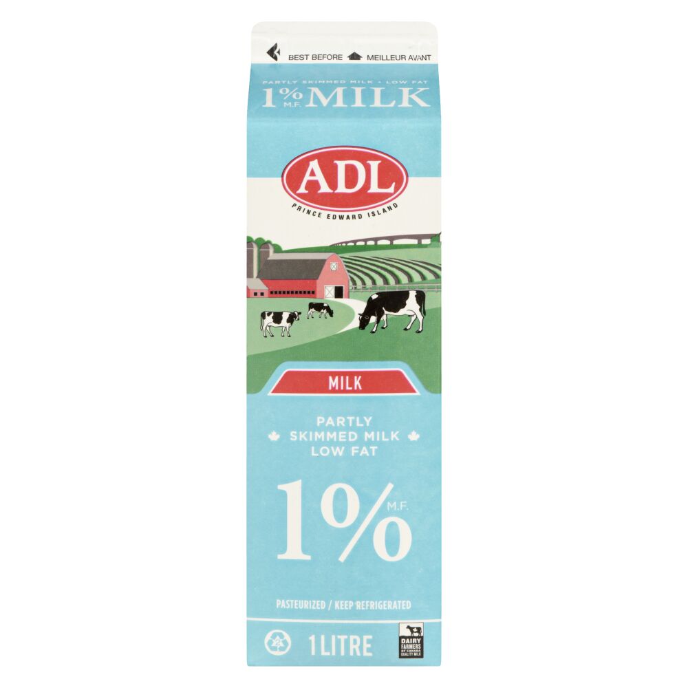 ADL Partly Skimmed Milk 1% M.F. 1L