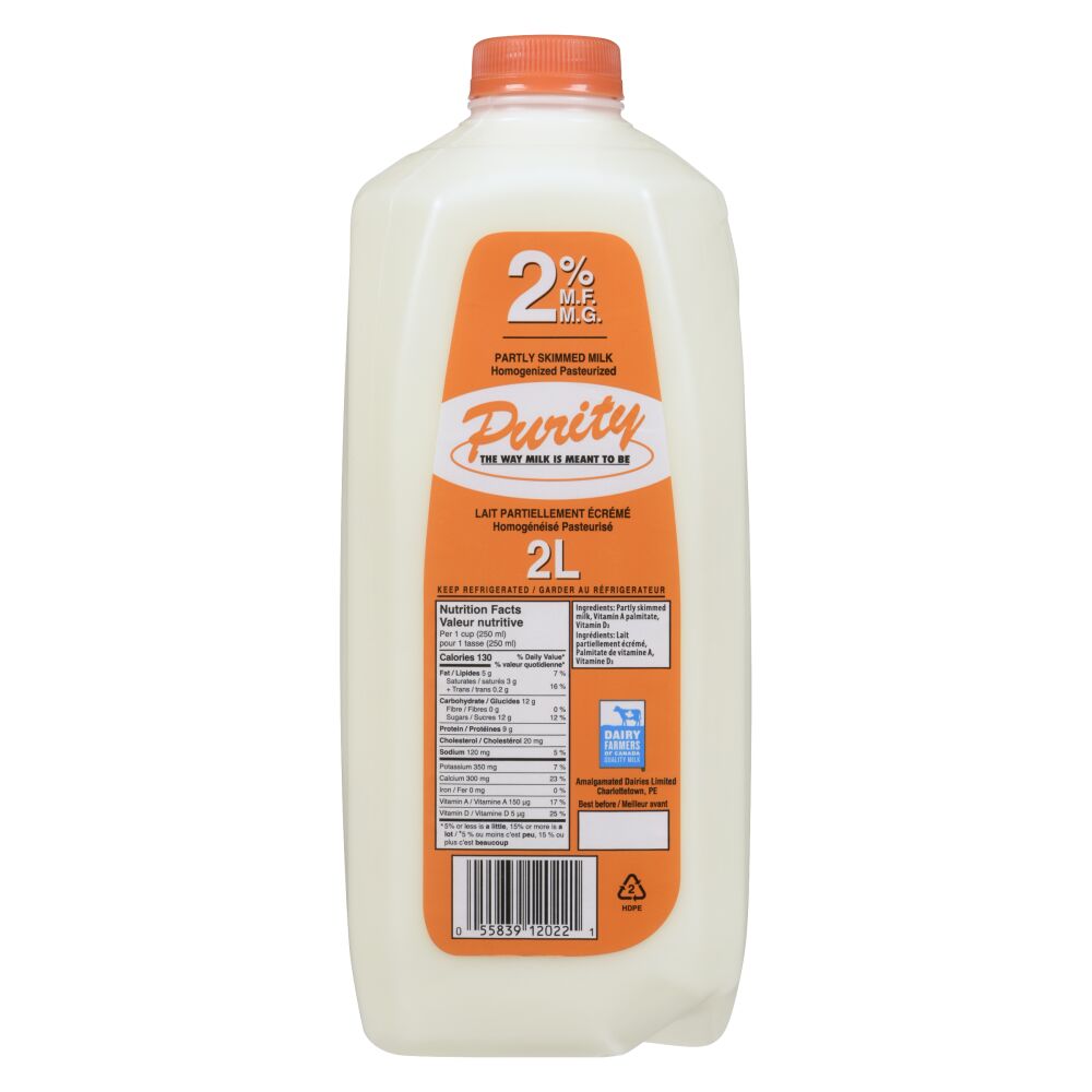 Purity Partly Skimmed Milk 2% M.F. 2L
