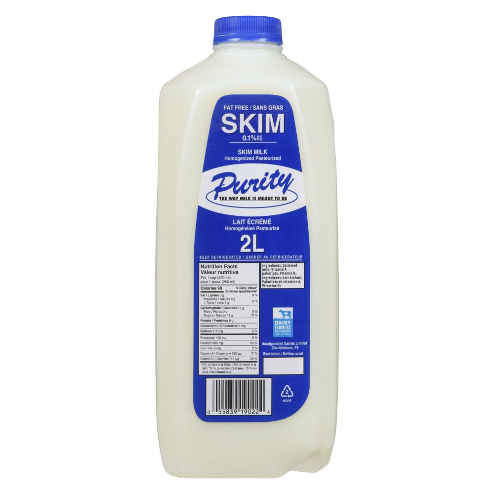Purity Skim Milk 0.1% M.F. 2L