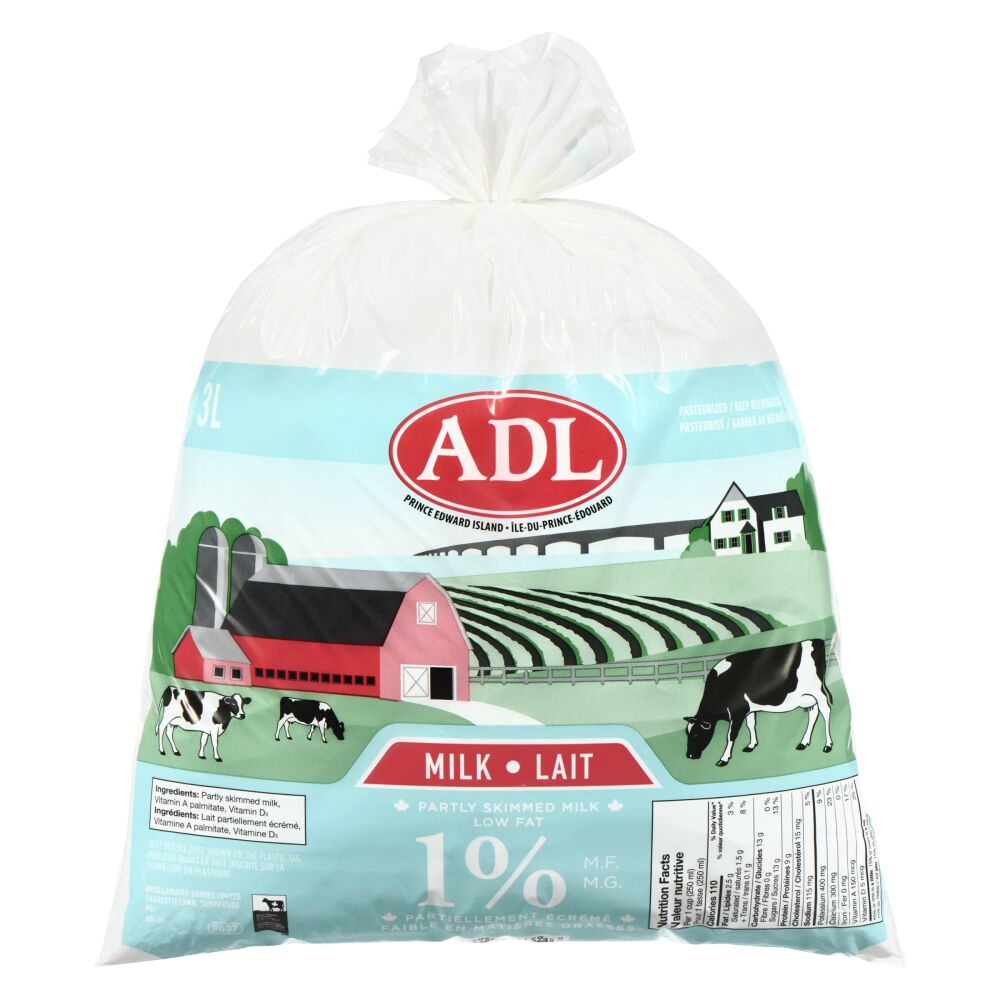 ADL Partly Skimmed Milk 1% M.F. 3L