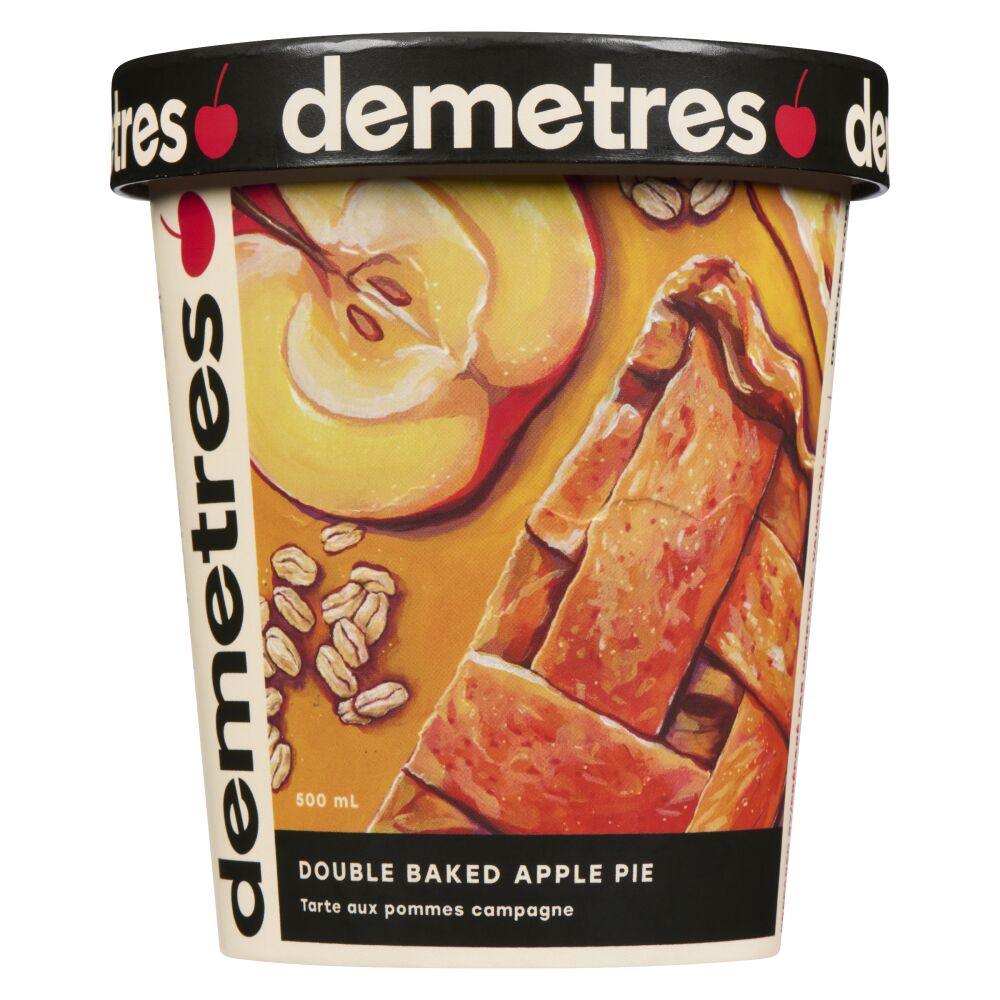 Demetres Double Baked Apple Pie Ice Cream 500mL