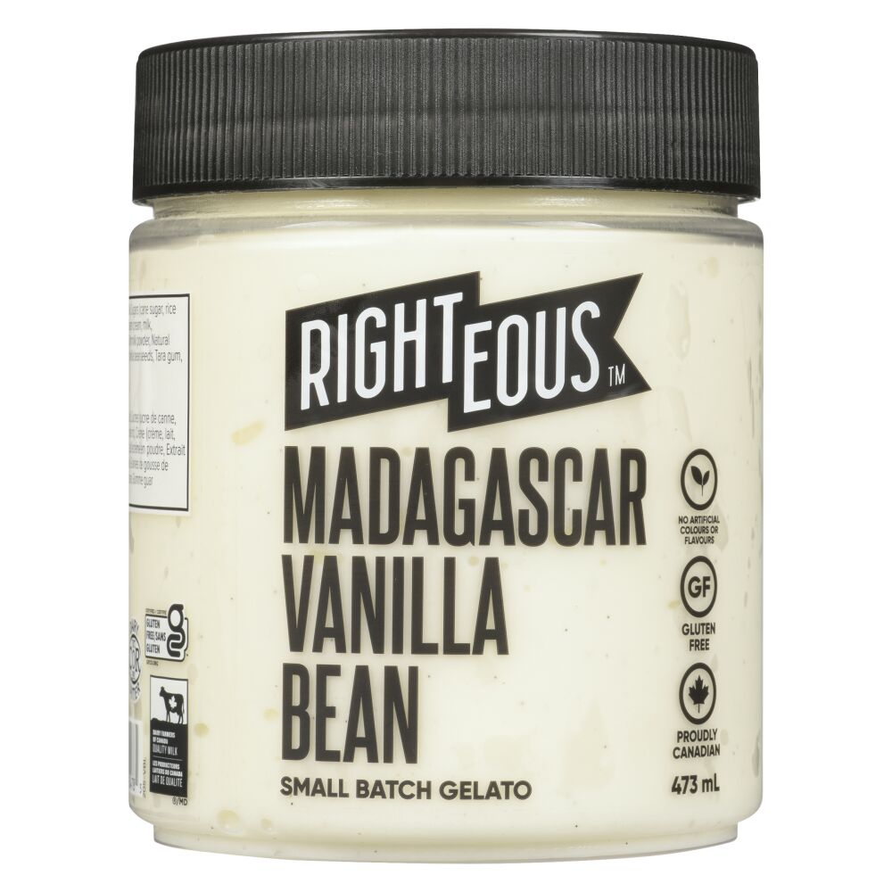 Righteous Madagascar Vanilla Bean Gelato 473ml