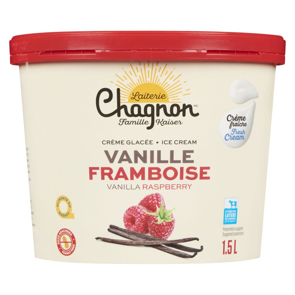 Chagnon Vanilla Raspberry Ice Cream 1.5L