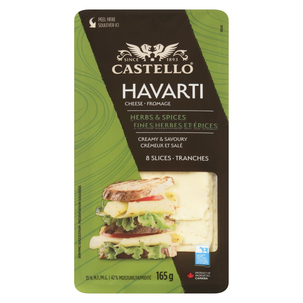 Castello Sliced Havarti Herbs & Spices 165g