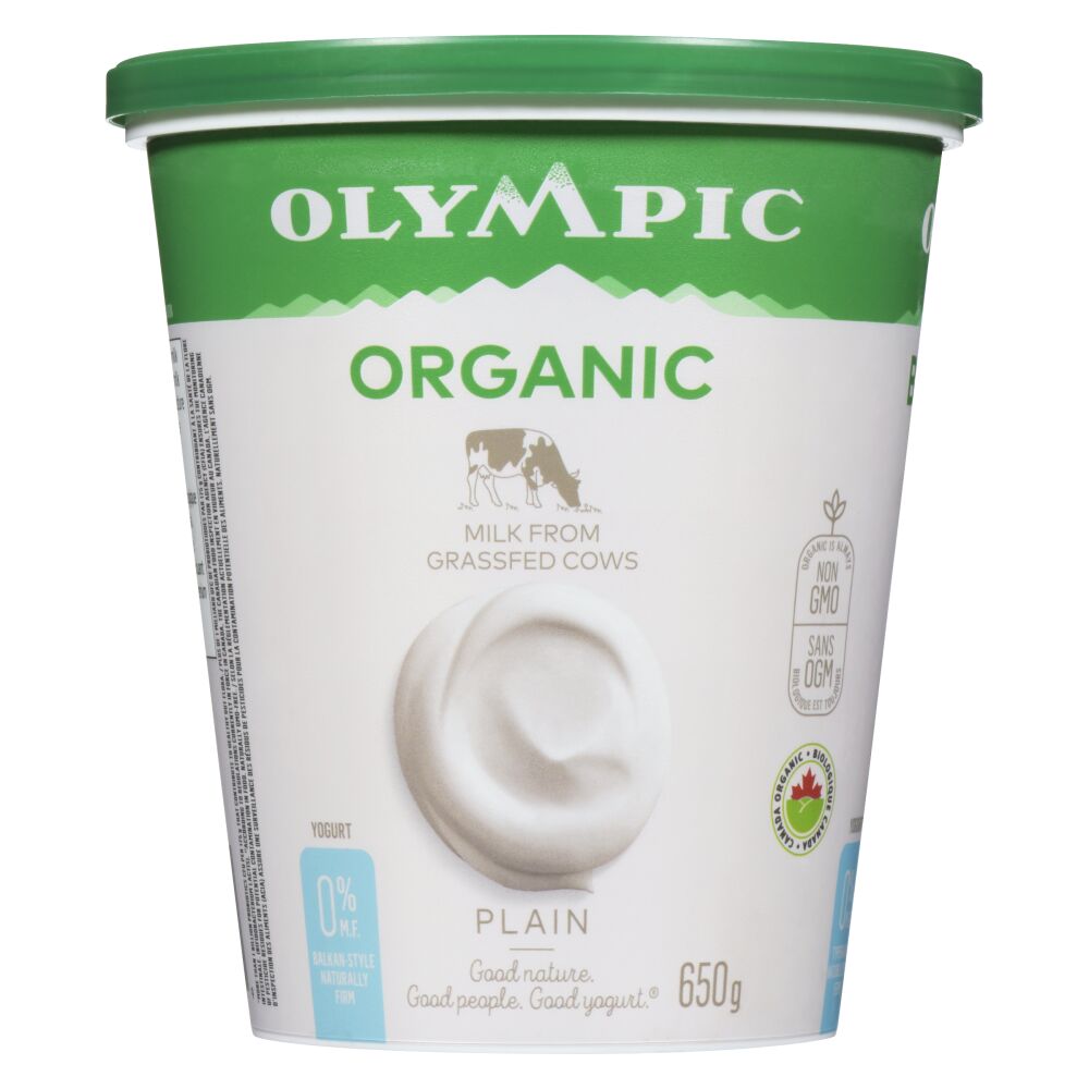 Olympic Organic Plain Balkan Style Yogurt 0% M.F. 650g