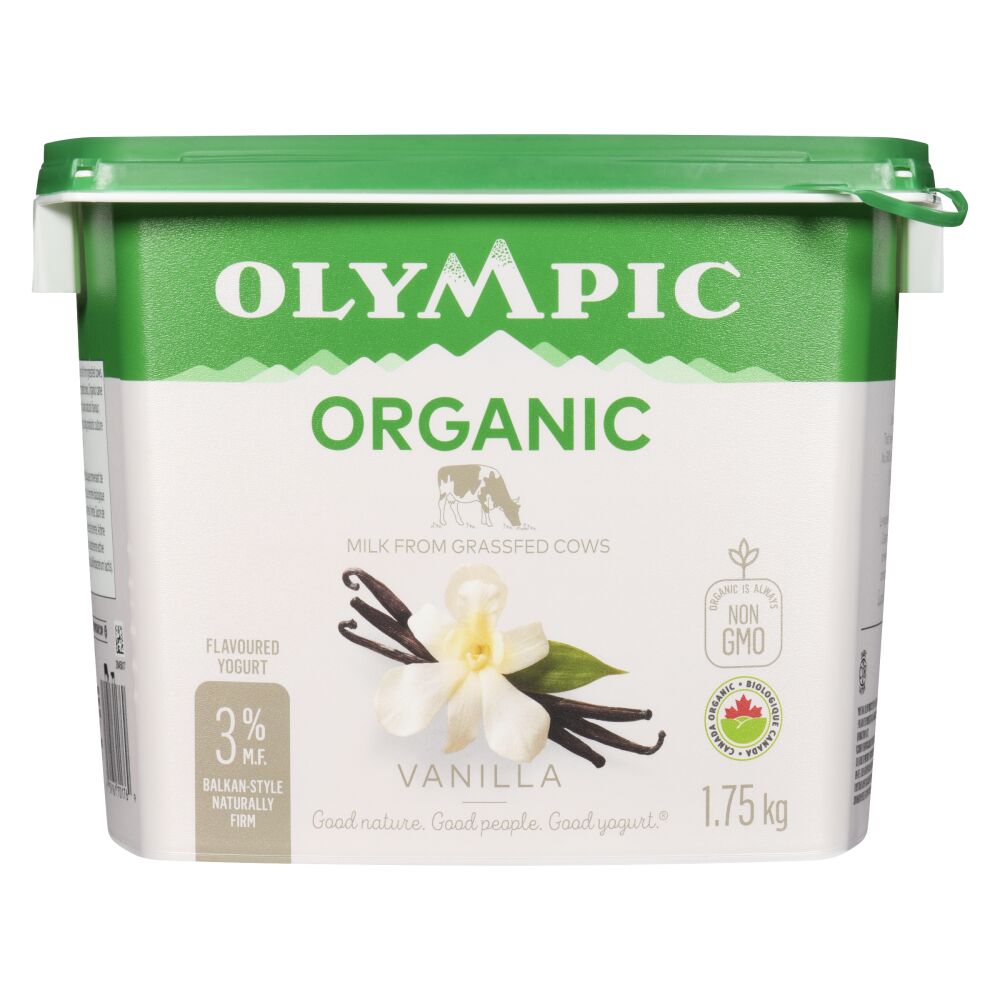 Olympic Organic Vanilla Balkan Style Yogurt 3% M.F. 1.75kg