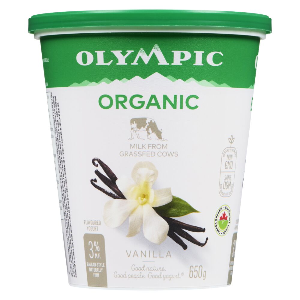 Olympic Organic Vanilla Balkan Style Yogurt 3% M.F. 650g