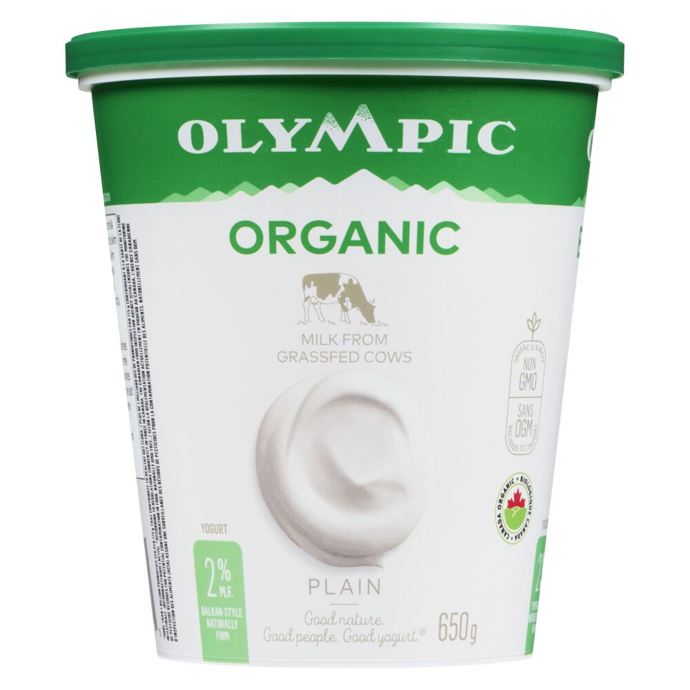 Olympic Organic Plain Balkan Style Yogurt 2% M.F. 650g