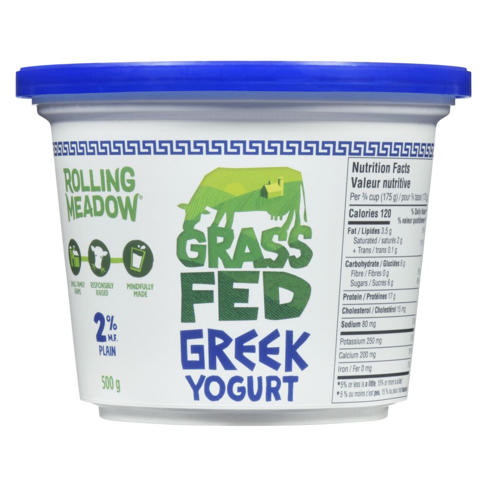 Rolling Meadow Grass-Fed Plain Greek Yogurt 2% M.F. 500g