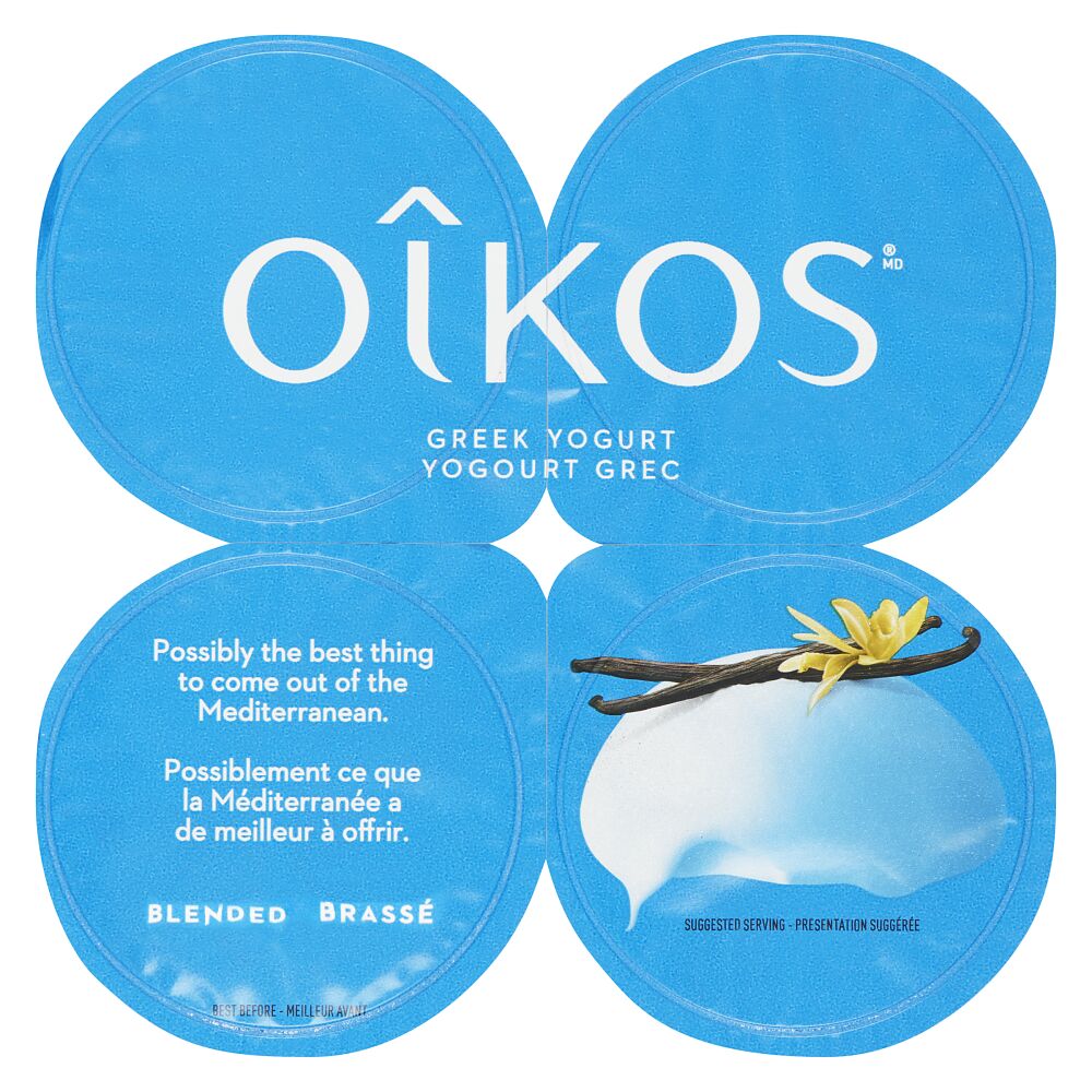 Oîkos Vanilla Greek Yogurt 2% M.F. 4x100g