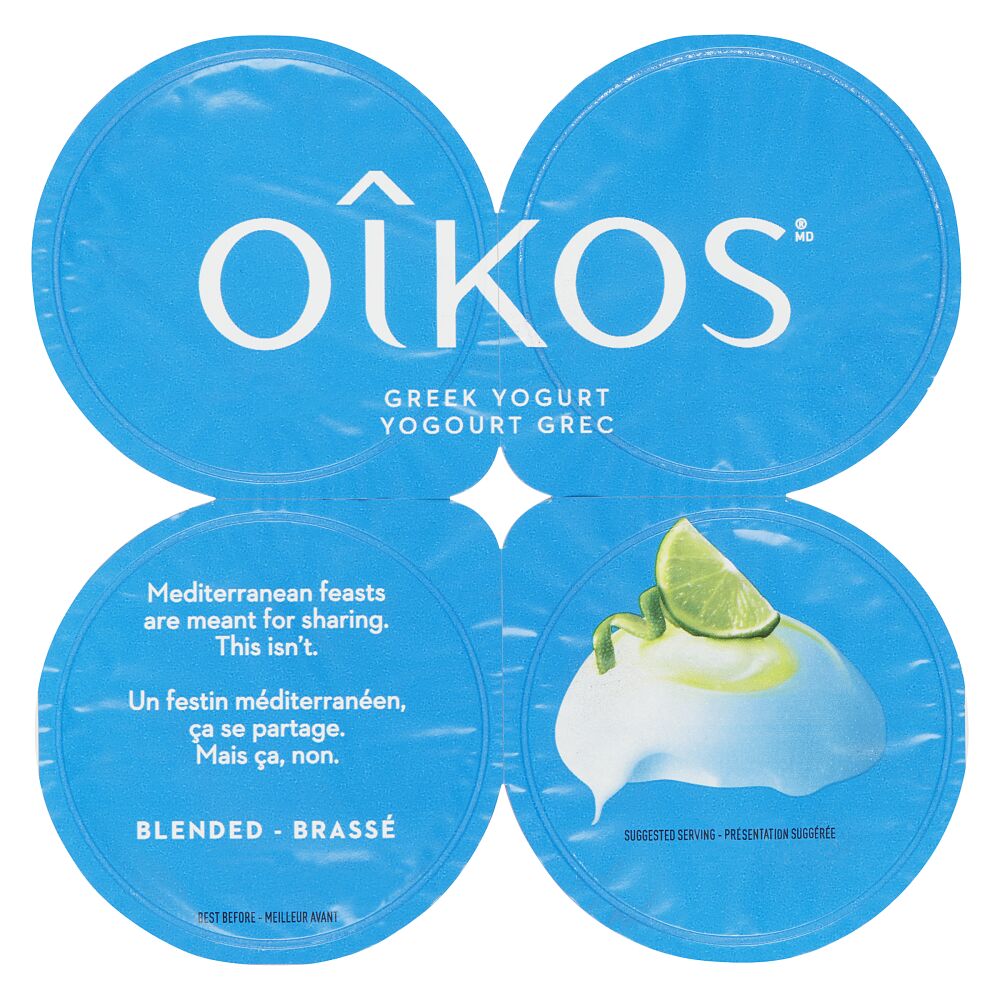 Oîkos Key Lime Greek Yogurt 2% M.F. 4x100g