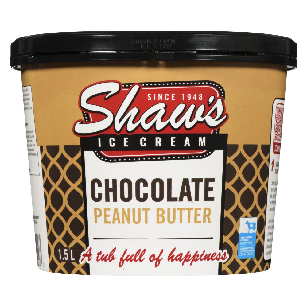 Shaw's Ice Cream Chocolate Peanut Butter Ice Cream 1.5L