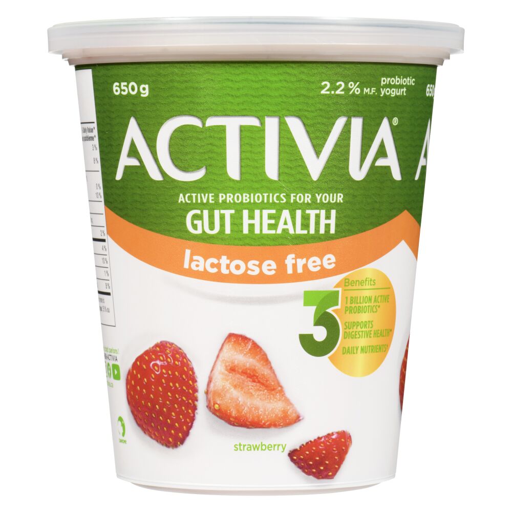 Activia Strawberry Lactose Free Probiotic Yogurt 650g