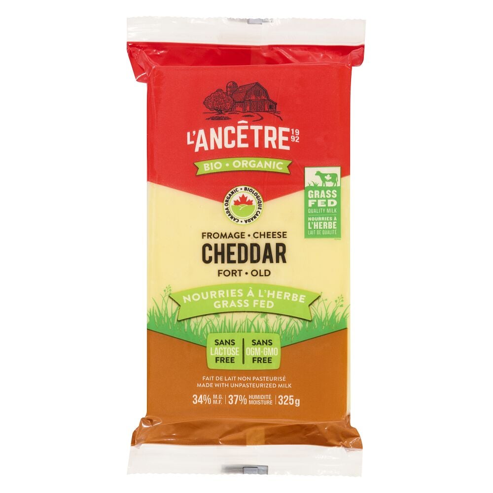 L'Ancêtre Organic Grass Fed Old Cheddar 325g