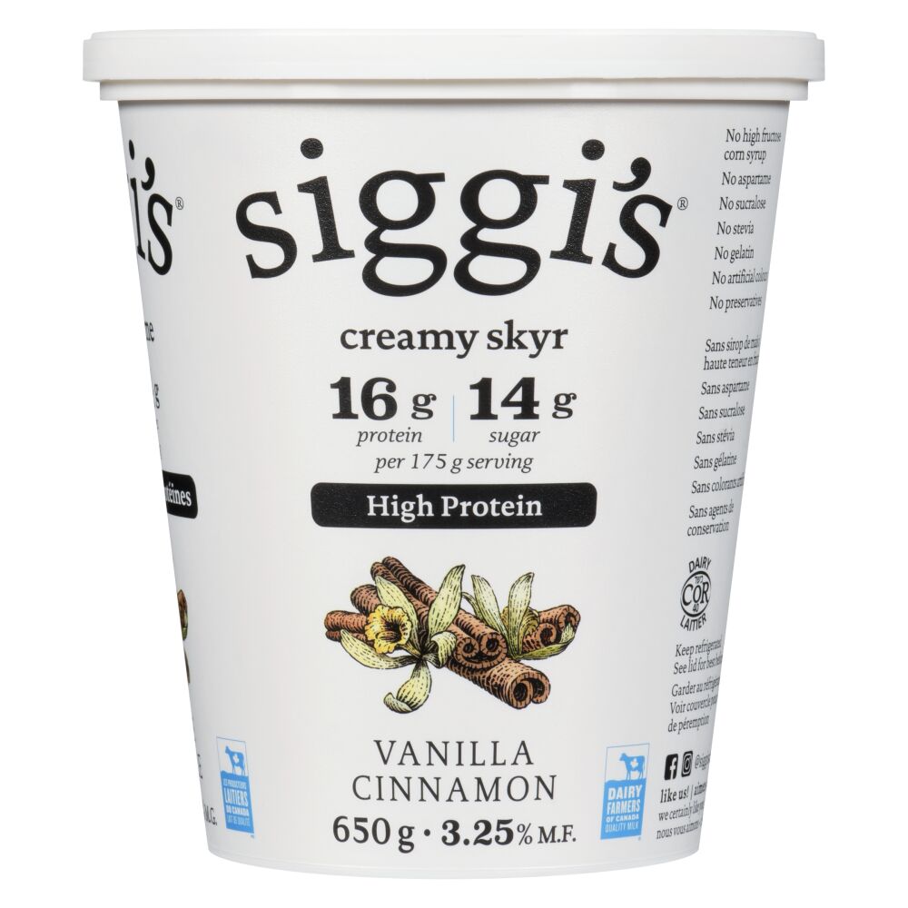 Siggi's Skyr Yogurt Vanilla Cinnamon 3.25% M.F. 650g