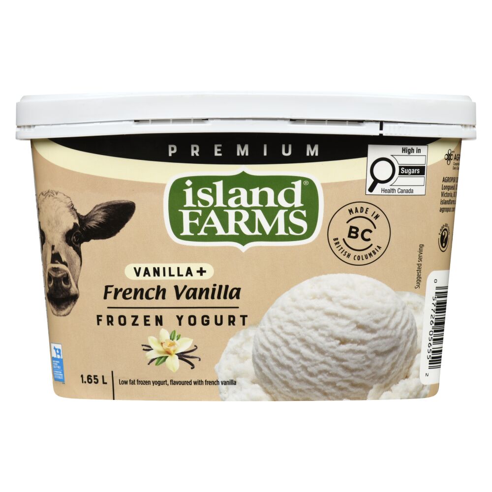 Island Farms Vanilla+ French Vanilla Premium Frozen Yogurt 1.65L
