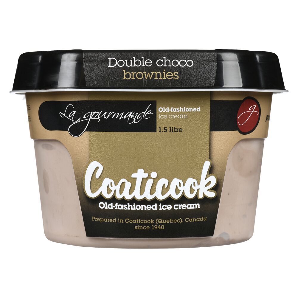 Coaticook Double Chocolate Brownies Old-Fashioned Ice Cream 1.5L