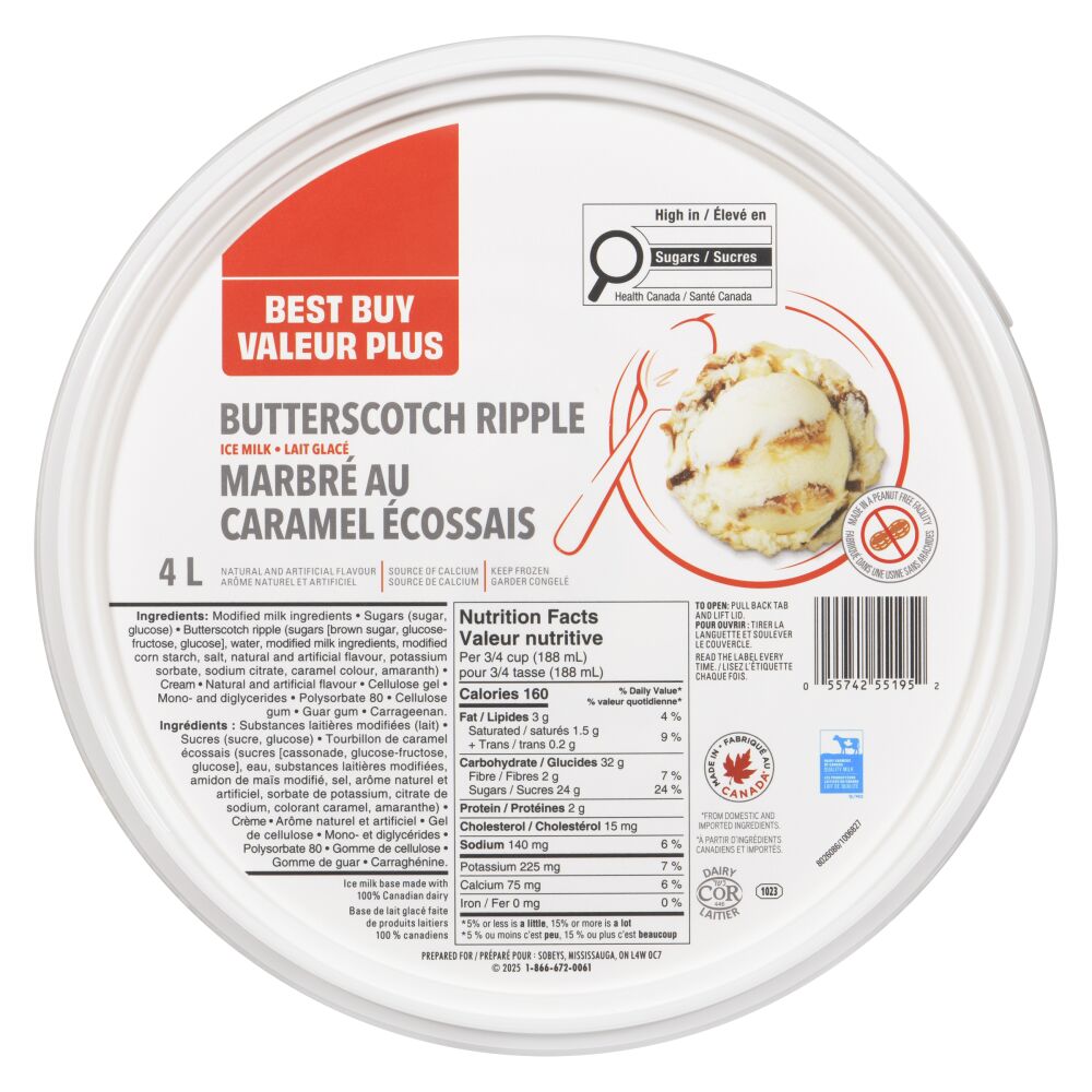 Best Buy Butterscotch Ripple Ice Milk 4L