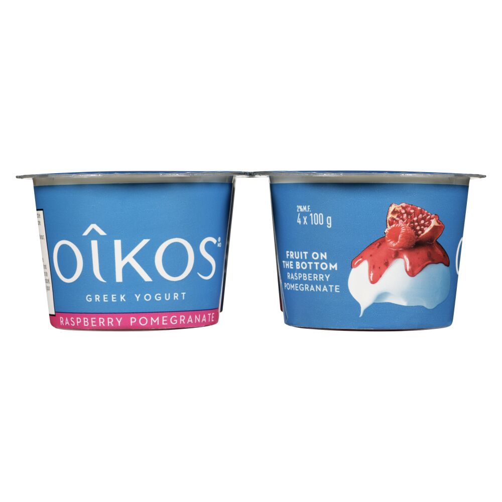 Oîkos Raspberry Pomegrenate Greek Yogurt 2% M.F. 4x100g