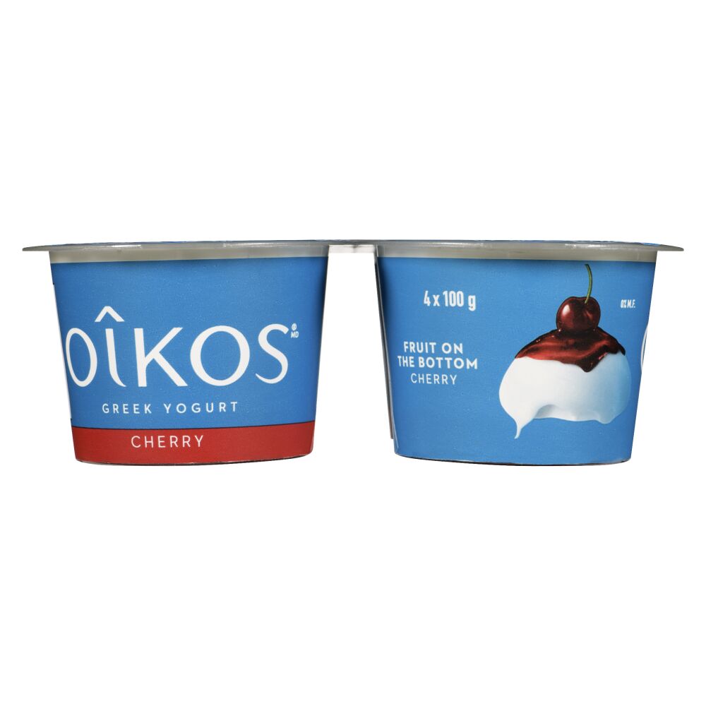 Oîkos Cherry Greek Yogurt 0% M.F. 4x100g