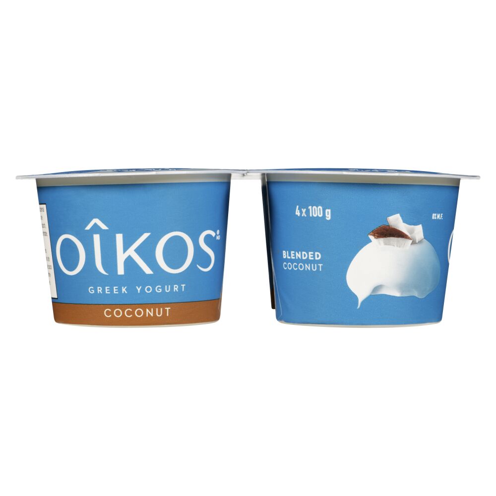 Oîkos Coconut Greek Yogurt 0% M.F. 4x100g