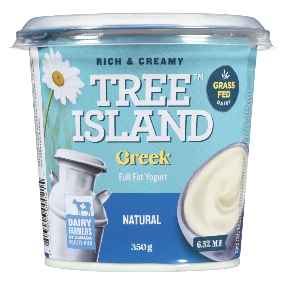 Tree Island Gourmet Yogurt Grass-Fed Natural Greek Yogurt 6.5% M.F. 350g