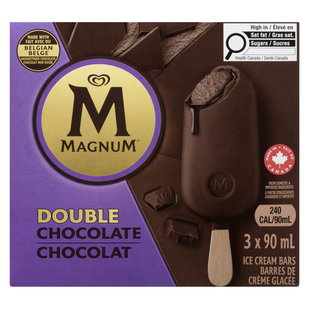 Magnum Double Chocolate Ice Cream Bars 3X90ml