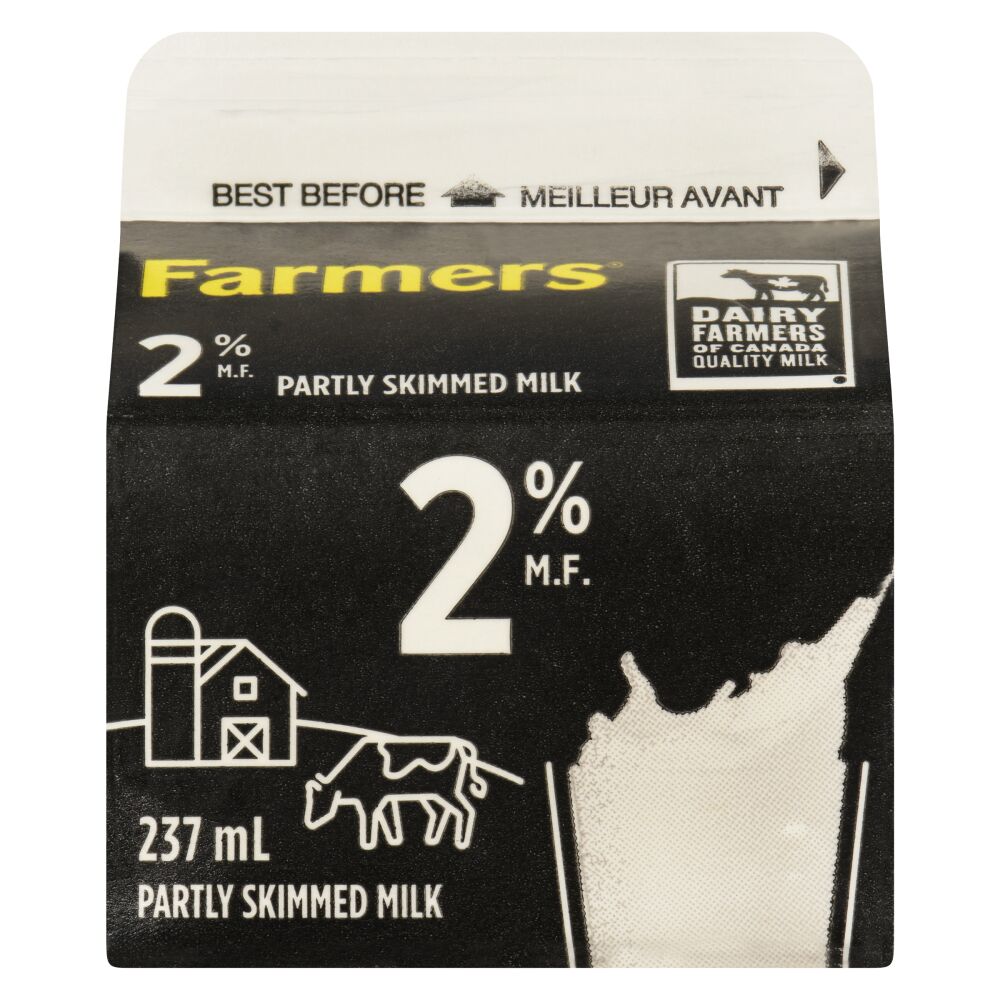 Farmers Partly Skimmed Milk 2% M.F. 237ml
