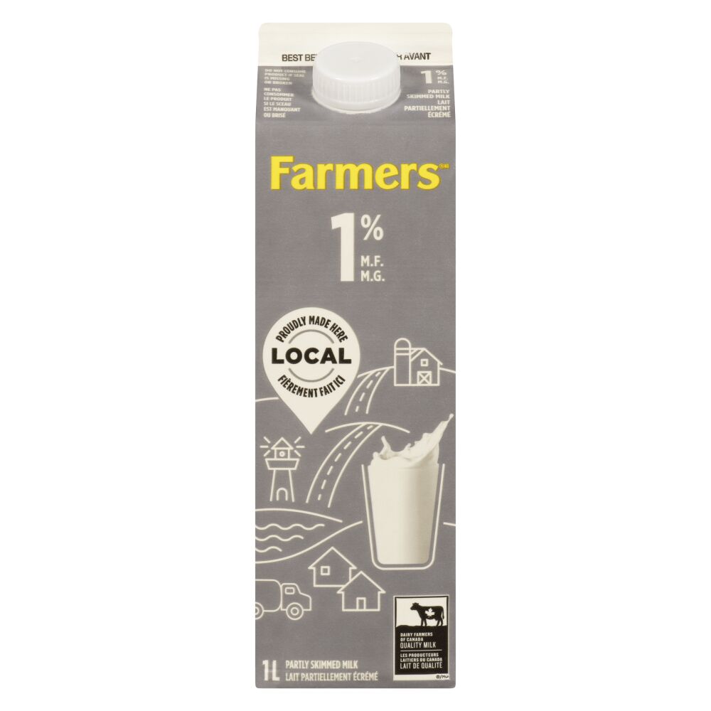 Farmers Partly Skimmed Milk 1% M.F. 1L