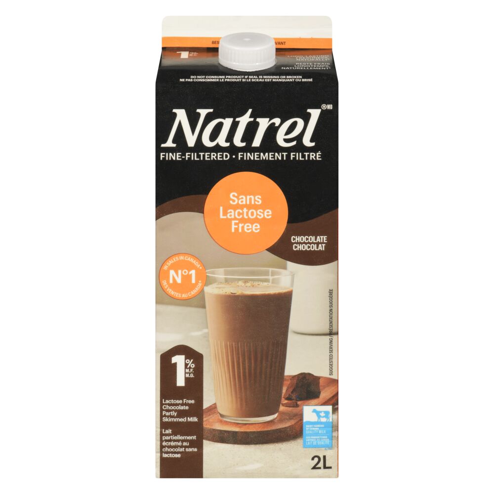 Natrel Lactose Free Partly Skimmed Chocolate Milk 1% M.F.  2L