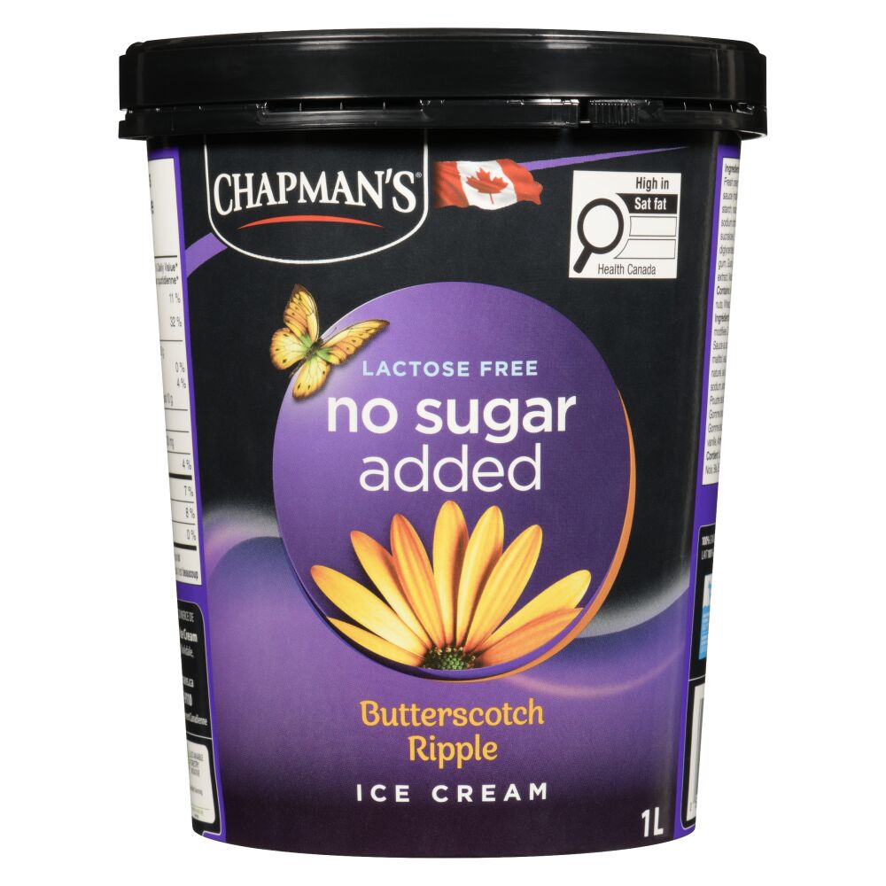 Chapman's No Sugar Added Lactose Free Butterscotch Ripple Ice Cream 1L