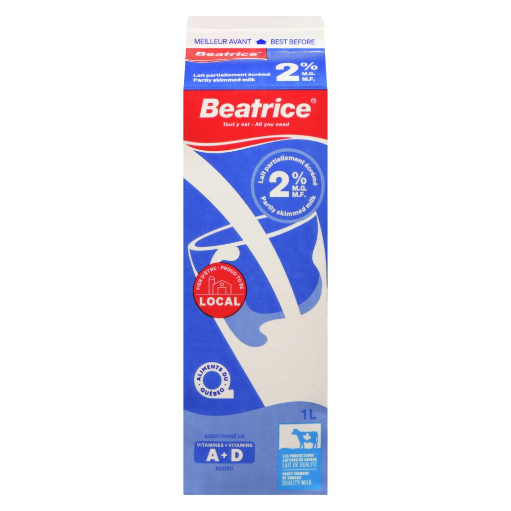 Beatrice Partly Skimmed Milk 2% M.F. 1L