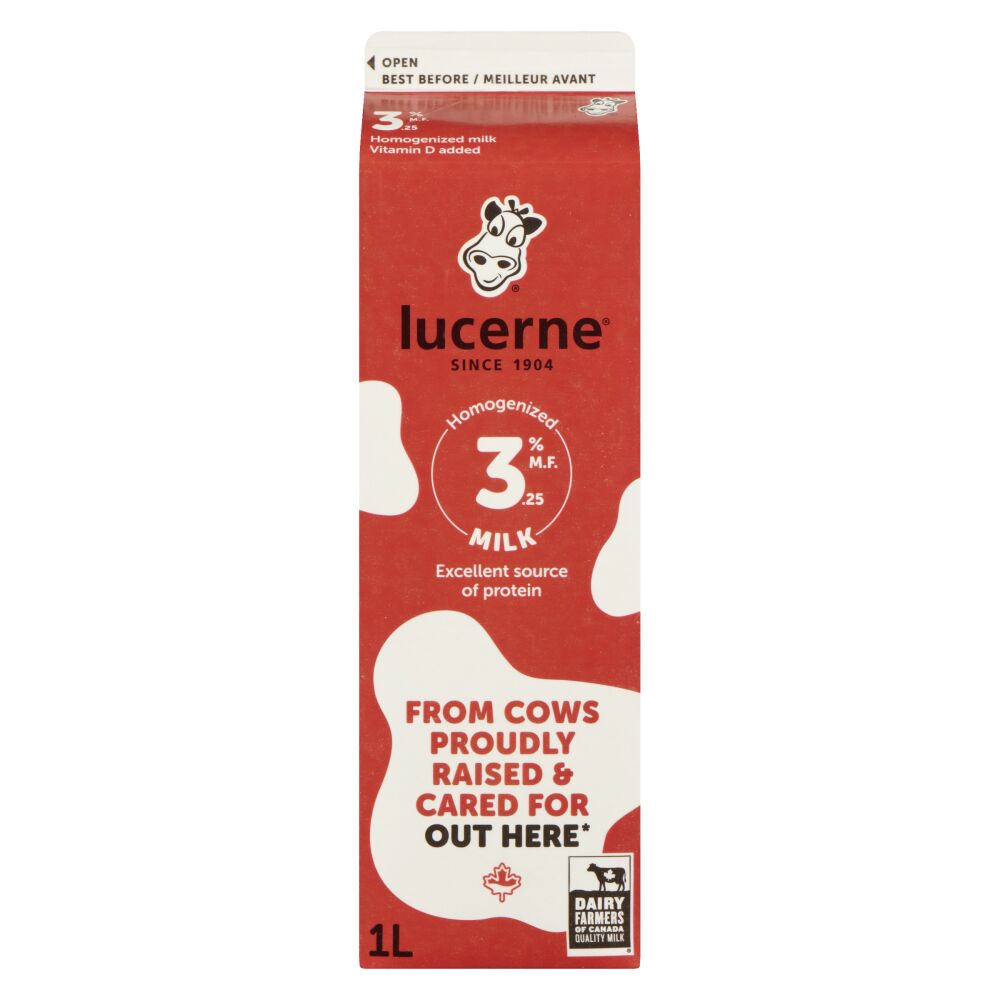 Lucerne Homogenized Milk 3.25% M.F. 1L