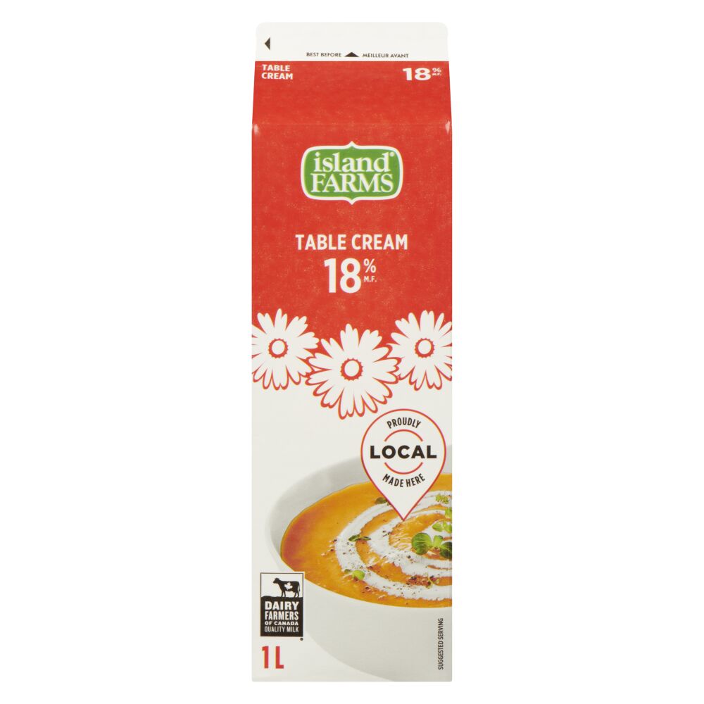 Island Farms Table Cream 18% M.F. 1L