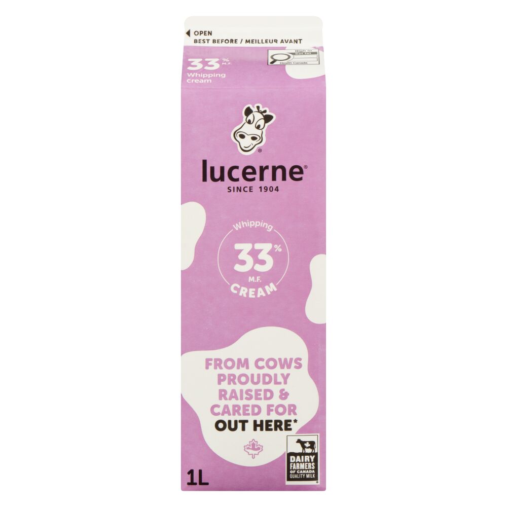 Lucerne Whipping Cream 33% M.F. 1L