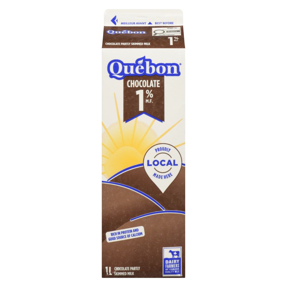 Québon Partly Skimmed Chocolate Milk 1% M.F. 1L