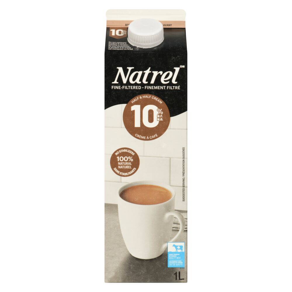 Natrel Fine-Filtered Half & Half Cream 10% M.F. 1L