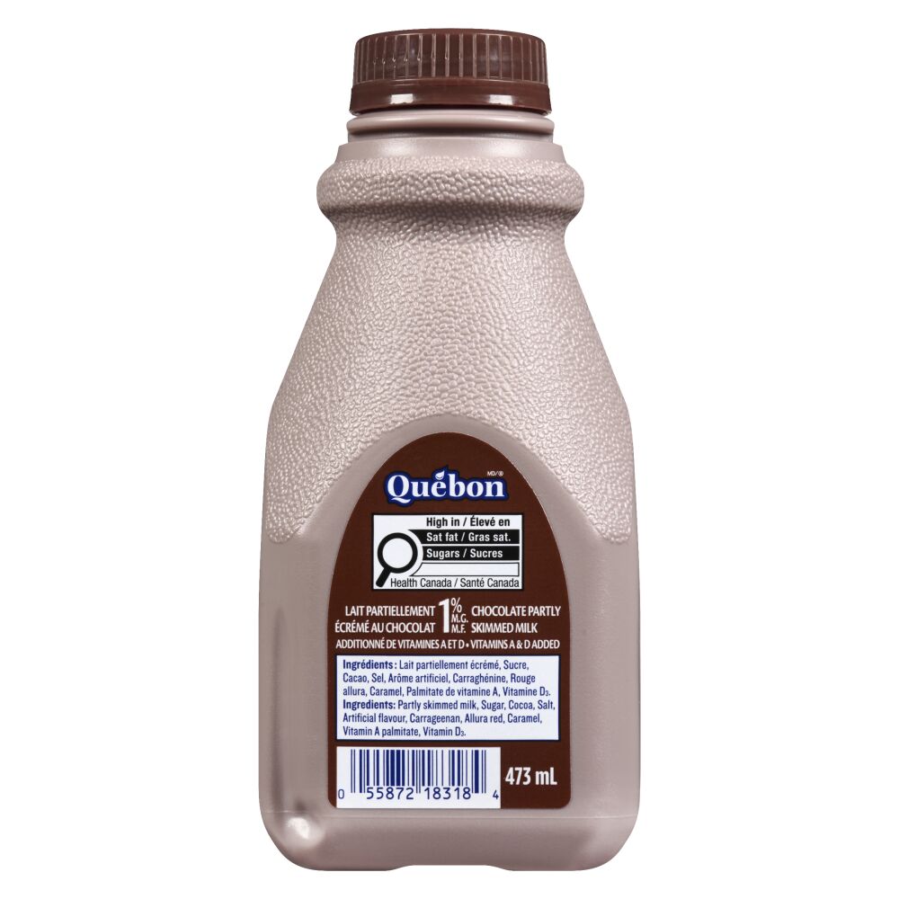 Québon Partly Skimmed Chocolate Milk 1% M.F. 473ml