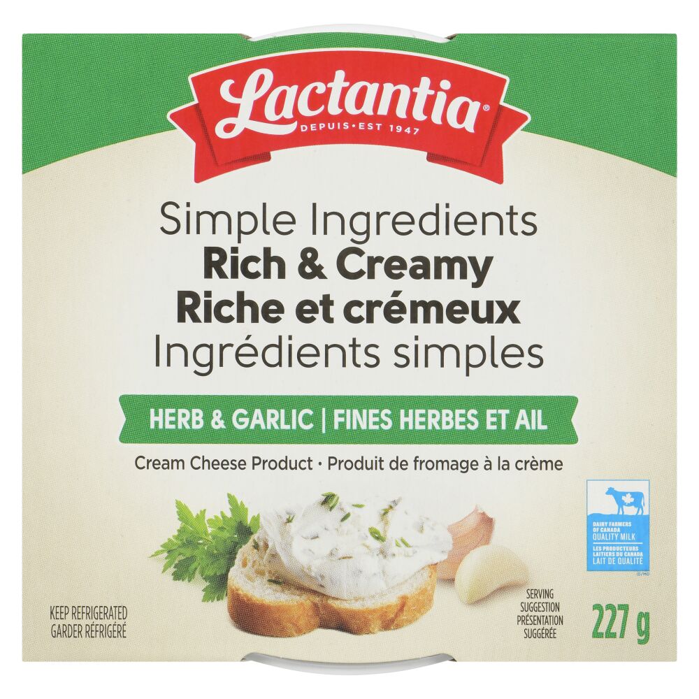 Lactantia Herb & Garlic Cream Cheese Product 227g
