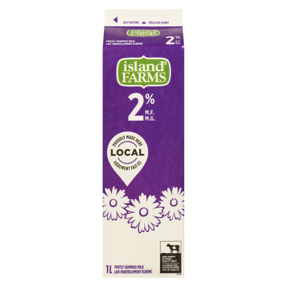 Island Farms Partly Skimmed Milk 2% M.F. 1L