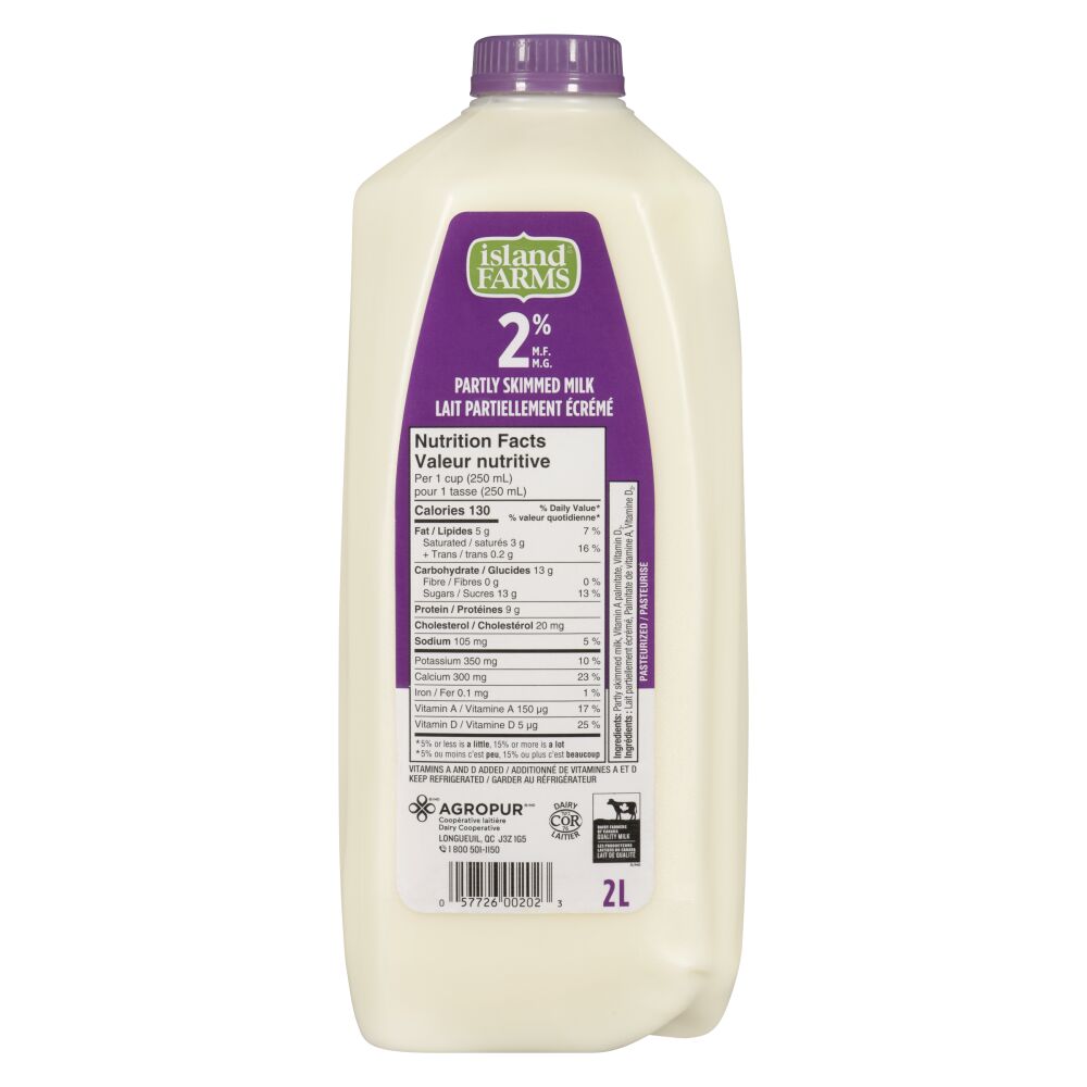 Island Farms Partly Skimmed Milk 2% M.F. 2L