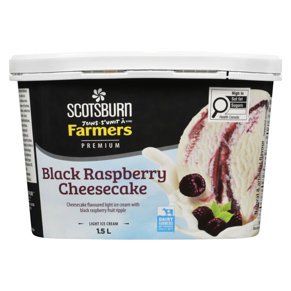 Scotsburn Joins Farmers Black Raspberry Cheesecake Premium Light Ice Cream 1.5L