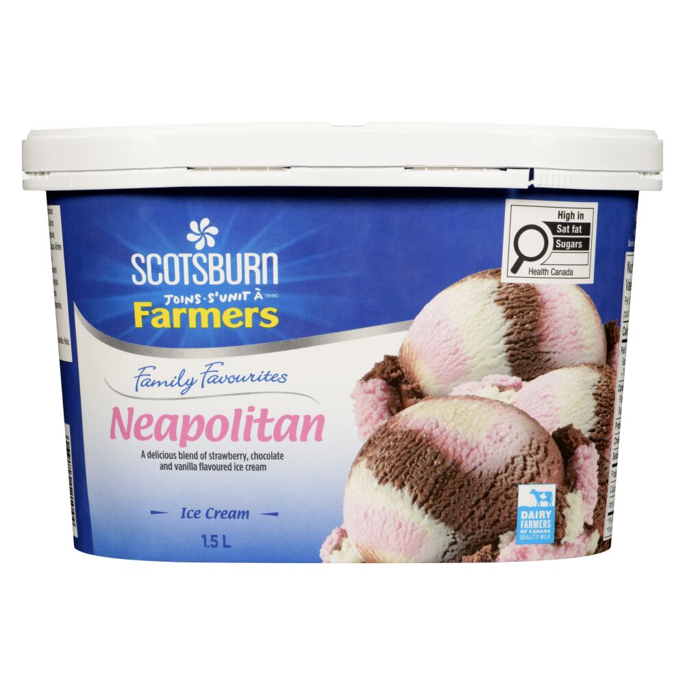 Scotsburn Joins Farmers Neapolitan Ice Cream 1.5L
